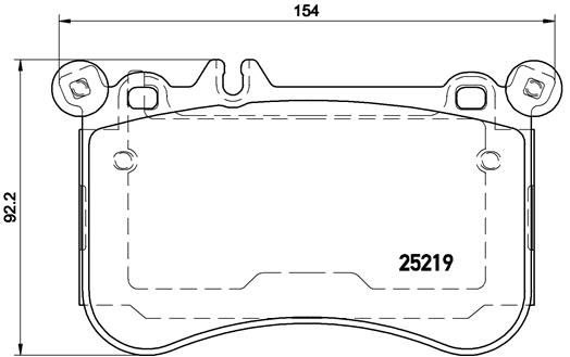 Brake Pad Set, disc brake BREMBO P 50 098