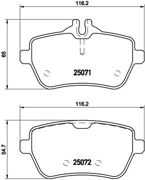 Комплект гальмівних накладок, дискове гальмо BREMBO P 50 103