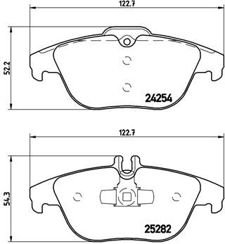 Brake Pad Set, disc brake BREMBO P 50 104