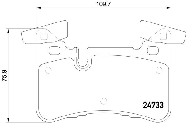 Stabdžių trinkelių rinkinys, diskinis stabdys BREMBO P 50 110