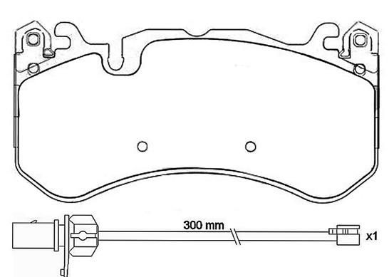 Комплект гальмівних накладок, дискове гальмо BREMBO P 50 127