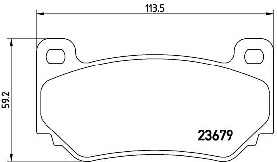 Brake Pad Set, disc brake BREMBO P 52 018