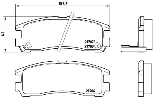 Brake Pad Set, disc brake BREMBO P 54 012