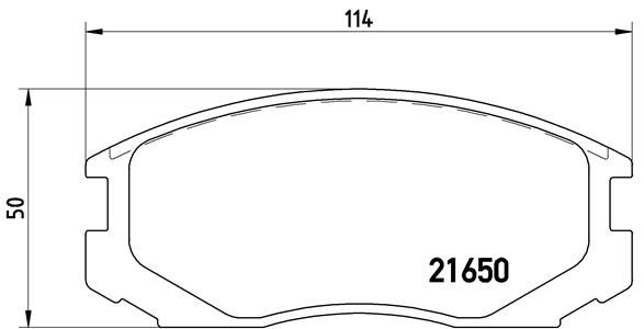 Комплект гальмівних накладок, дискове гальмо BREMBO P 54 015