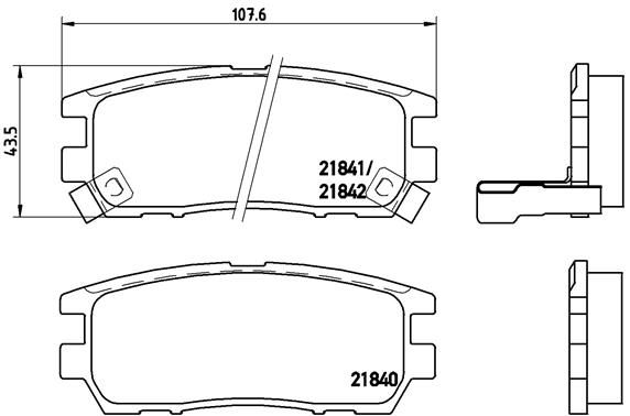 Brake Pad Set, disc brake BREMBO P 54 018