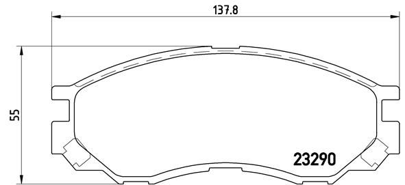 Stabdžių trinkelių rinkinys, diskinis stabdys BREMBO P 54 020