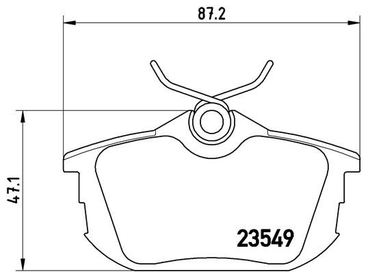 Комплект гальмівних накладок, дискове гальмо BREMBO P 54 023