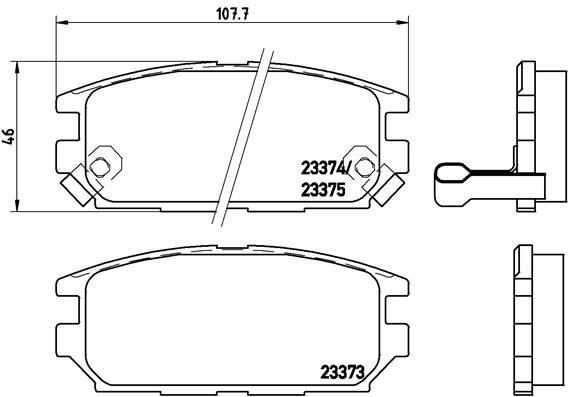 Комплект гальмівних накладок, дискове гальмо BREMBO P54025