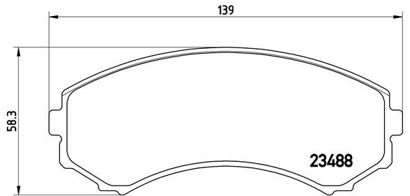 Stabdžių trinkelių rinkinys, diskinis stabdys BREMBO P 54 029