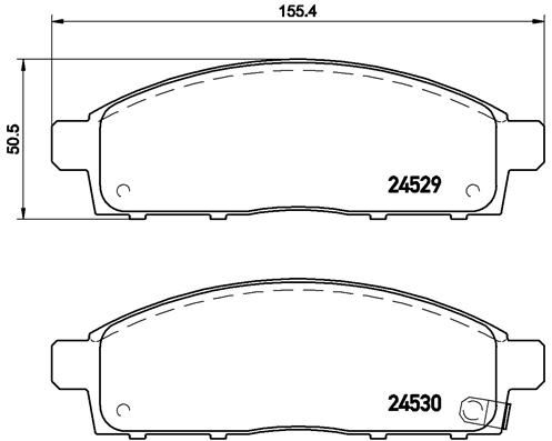 Комплект гальмівних накладок, дискове гальмо BREMBO P 54 038