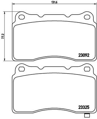 Brake Pad Set, disc brake BREMBO P 54 039