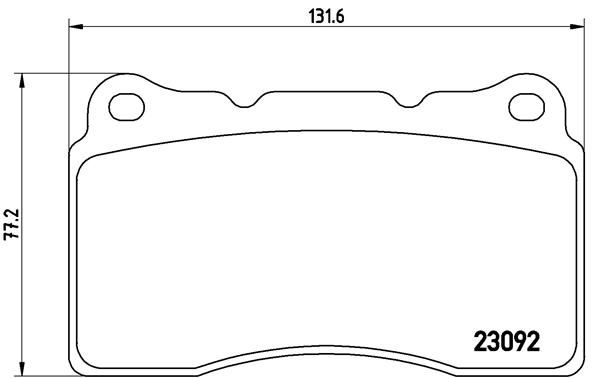 Комплект гальмівних накладок, дискове гальмо BREMBO P 54 040