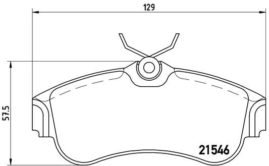 Stabdžių trinkelių rinkinys, diskinis stabdys BREMBO P 56 022