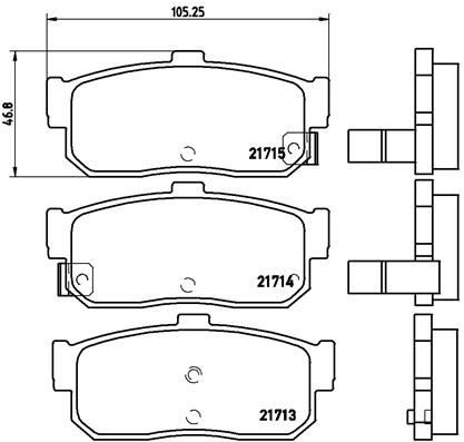 Brake Pad Set, disc brake BREMBO P 56 029