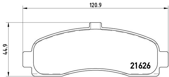 Stabdžių trinkelių rinkinys, diskinis stabdys BREMBO P 56 031