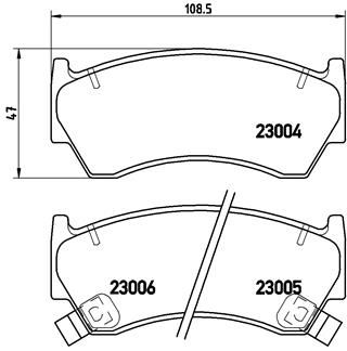 Brake Pad Set, disc brake BREMBO P 56 033