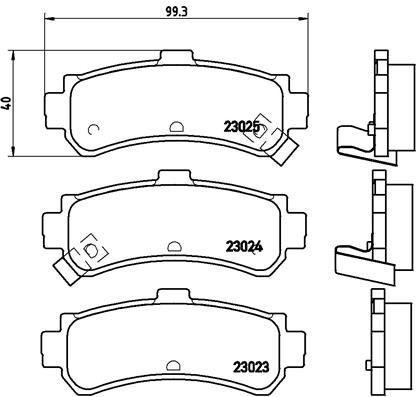 Brake Pad Set, disc brake BREMBO P 56 035