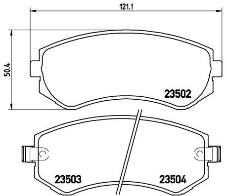 Brake Pad Set, disc brake BREMBO P 56 039