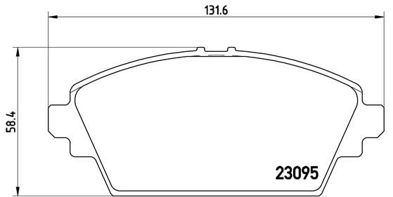 Stabdžių trinkelių rinkinys, diskinis stabdys BREMBO P 56 044