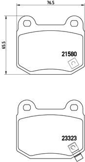 Комплект гальмівних накладок, дискове гальмо BREMBO P 56 048