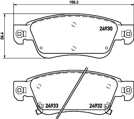 Stabdžių trinkelių rinkinys, diskinis stabdys BREMBO P 56 080