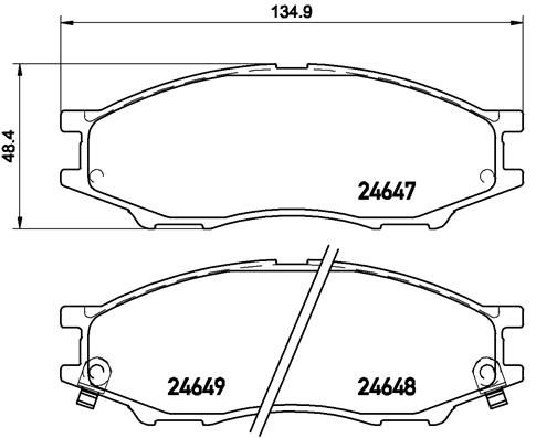 Brake Pad Set, disc brake BREMBO P 56 083