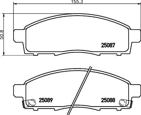 Brake Pad Set, disc brake BREMBO P 56 102