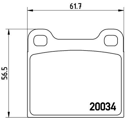 Stabdžių trinkelių rinkinys, diskinis stabdys BREMBO P 59 001