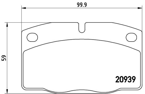 Stabdžių trinkelių rinkinys, diskinis stabdys BREMBO P 59 005