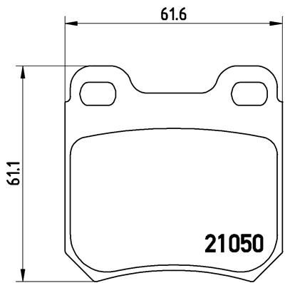 Stabdžių trinkelių rinkinys, diskinis stabdys BREMBO P 59 014