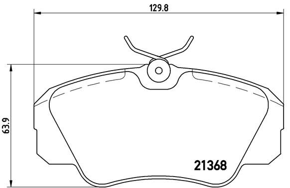 Stabdžių trinkelių rinkinys, diskinis stabdys BREMBO P 59 016