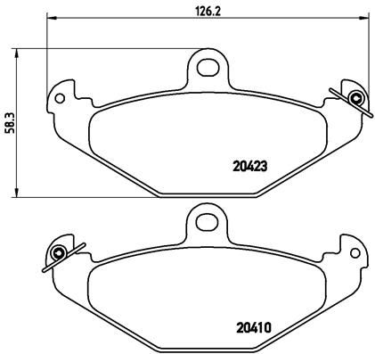 Stabdžių trinkelių rinkinys, diskinis stabdys BREMBO P59026