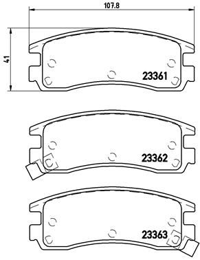 Stabdžių trinkelių rinkinys, diskinis stabdys BREMBO P 59 027