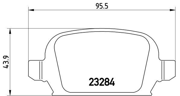 Stabdžių trinkelių rinkinys, diskinis stabdys BREMBO P 59 037