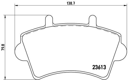 Комплект гальмівних накладок, дискове гальмо BREMBO P 59 039