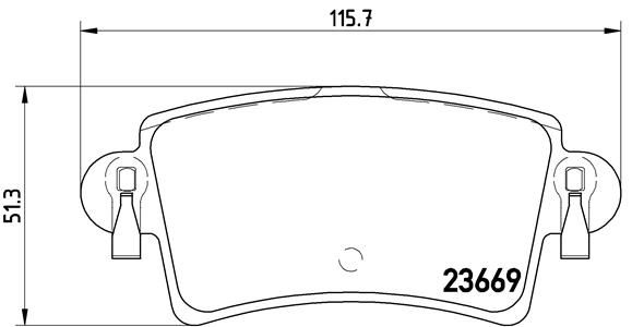 Комплект гальмівних накладок, дискове гальмо BREMBO P 59 040