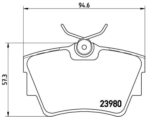 Комплект гальмівних накладок, дискове гальмо BREMBO P 59 041