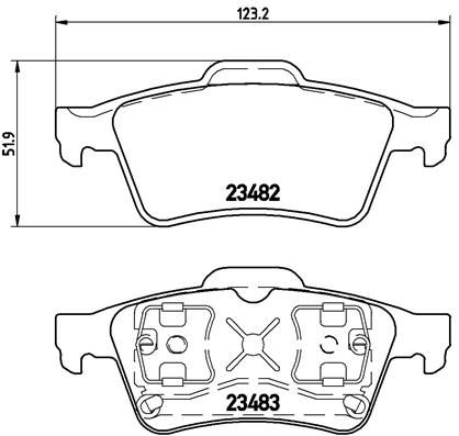 Stabdžių trinkelių rinkinys, diskinis stabdys BREMBO P 59 044