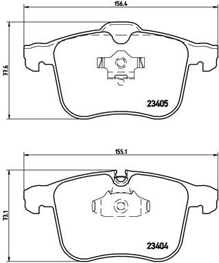 Stabdžių trinkelių rinkinys, diskinis stabdys BREMBO P 59 049