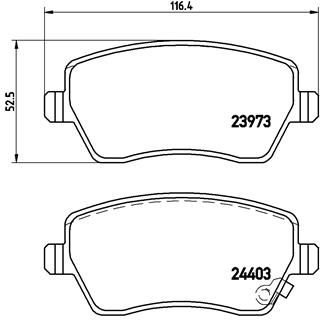 Brake Pad Set, disc brake BREMBO P 59 050