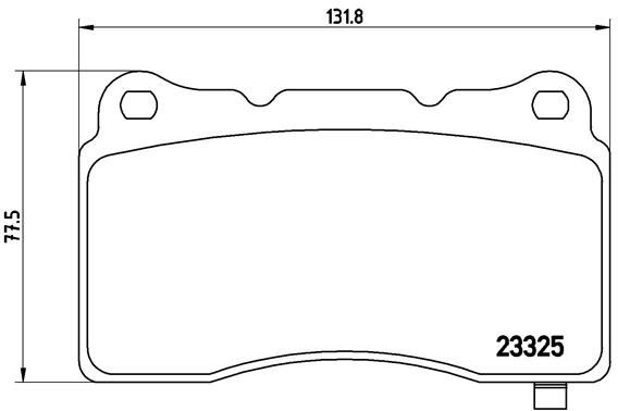 Комплект гальмівних накладок, дискове гальмо BREMBO P 59 079