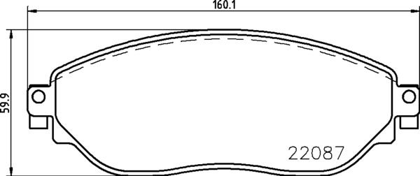 Комплект гальмівних накладок, дискове гальмо BREMBO P 59 082