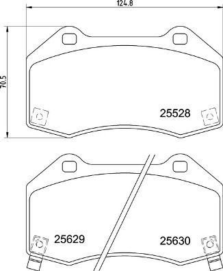 Stabdžių trinkelių rinkinys, diskinis stabdys BREMBO P 59 094