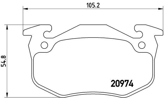 Brake Pad Set, disc brake BREMBO P 61 032