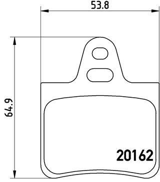 Brake Pad Set, disc brake BREMBO P 61 037