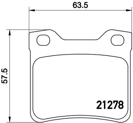 Комплект гальмівних накладок, дискове гальмо BREMBO P 61 058