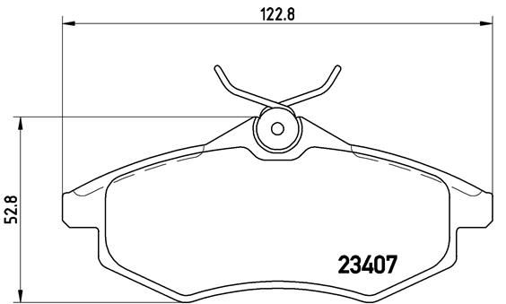 Комплект гальмівних накладок, дискове гальмо BREMBO P 61 074