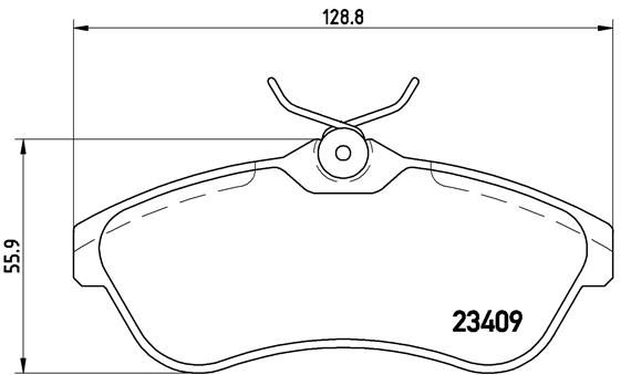 Stabdžių trinkelių rinkinys, diskinis stabdys BREMBO P 61 075