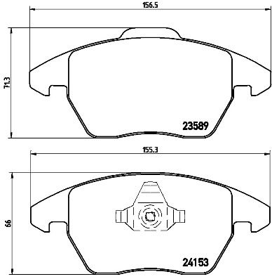 Комплект гальмівних накладок, дискове гальмо BREMBO P 61 076X