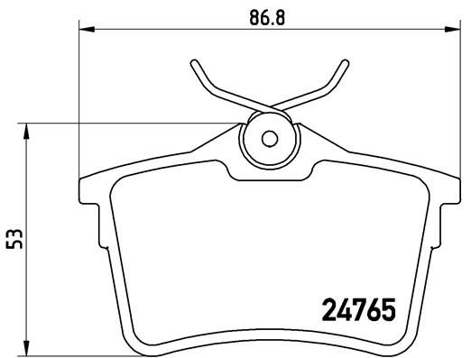 Brake Pad Set, disc brake BREMBO P 61 084